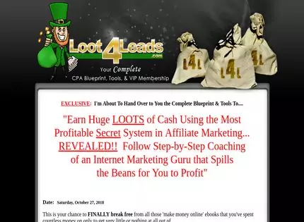 Homepage - Loot4Leads Review
