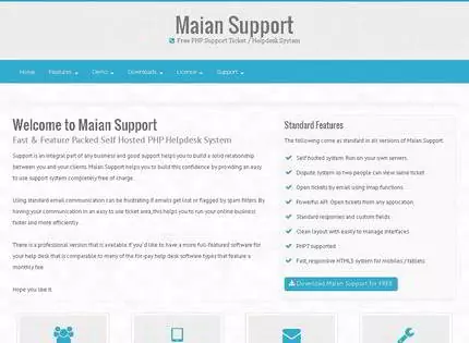 Homepage - Maian Support Review