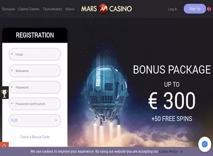 Homepage - Mars Casino Review