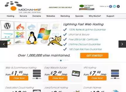 Homepage - Mochahost Review