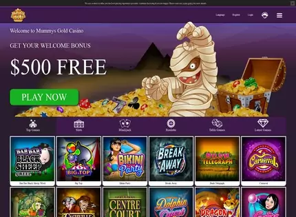 Homepage - Mummys Gold Casino Review