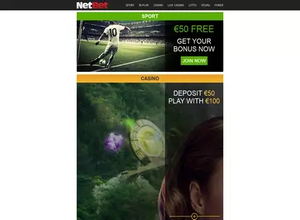 Homepage - NetBet Review