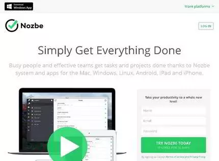 Homepage - Nozbe Review