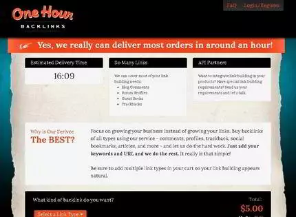 Homepage - One Hour Backlinks Review