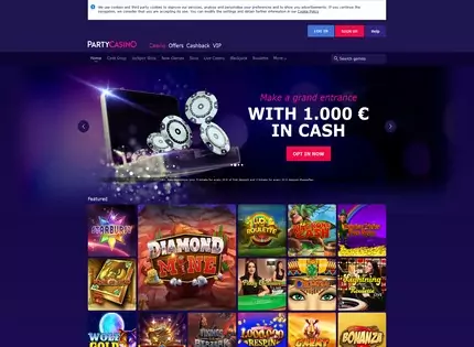 Homepage - PartyCasino.com Review