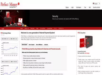 Homepage - Perfect Money Review