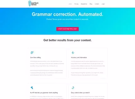 Homepage - Perfect Tense Review
