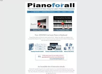 Homepage - PianoForAll Review