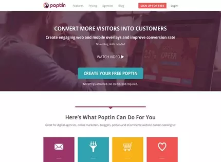 Homepage - Poptin Review