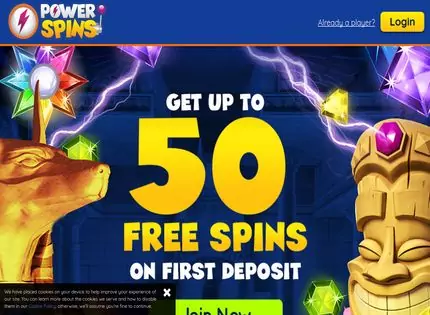 Homepage - Power Spins Casino Review