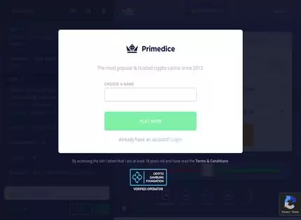 Homepage - Primedice Review