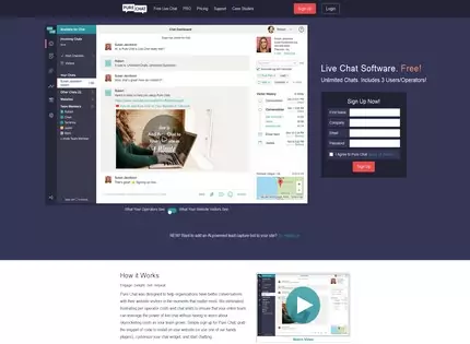 Homepage - Pure Chat Review