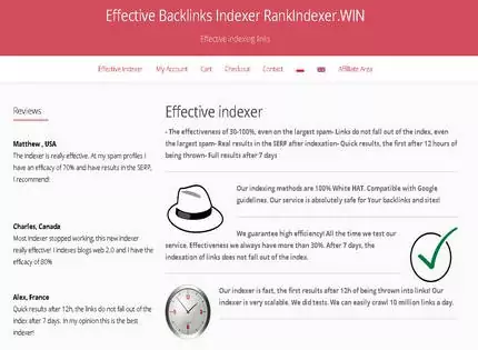 Homepage - RankIndexer.win Review