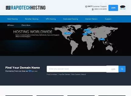 Homepage - RapidTechHosting Review