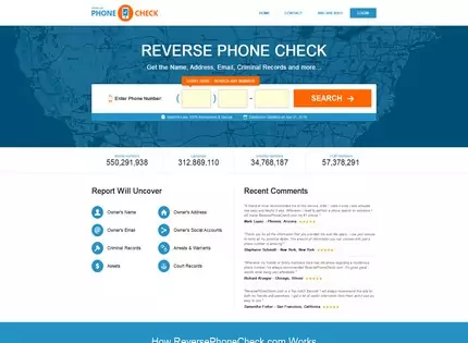 Homepage - Reverse Phone Check Review