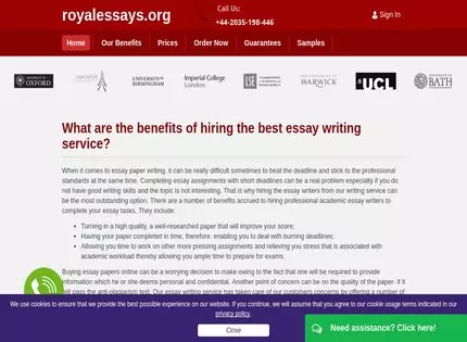 Homepage - Royal Essays Review