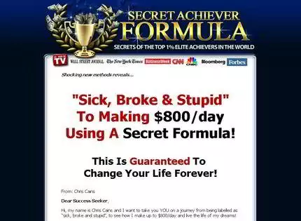 Homepage - Secret Achiever Formula Review