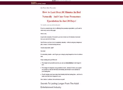 Homepage - Secrets To Lasting Longer Review