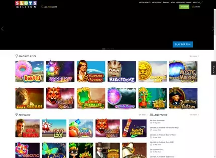 Homepage - SlotsMillion Casino Review