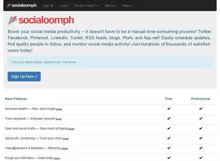 Homepage - SocialOomph Review