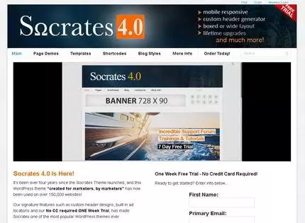 Homepage - Socrates Theme Review