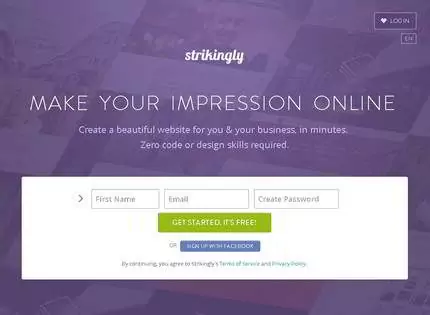 Homepage - Strikingly Review