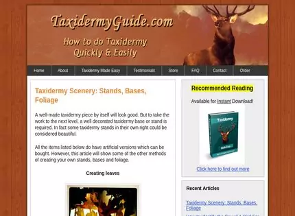 Homepage - Taxidermy Made Easy Review