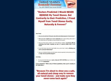 Homepage - Tonsil Stones Remedy Forever Review