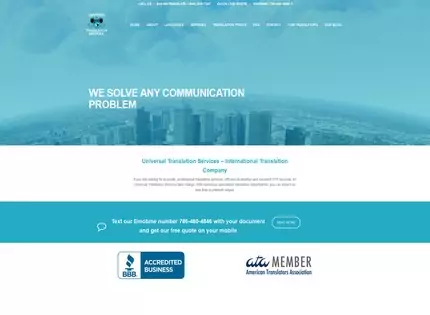 Homepage - Universal Translation Services Review