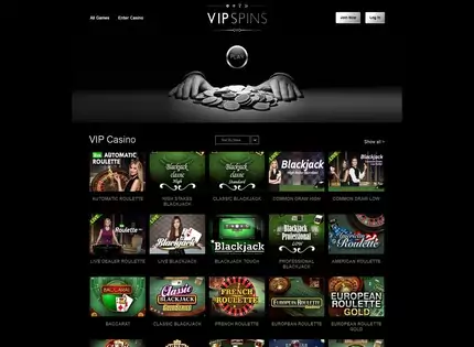 Homepage - VIP Spins Casino Review