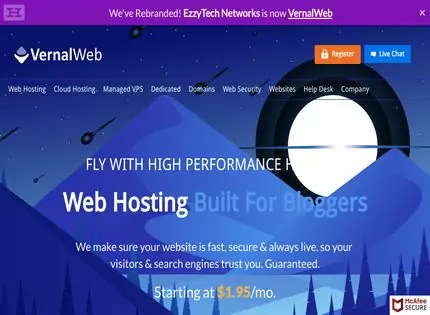 Homepage - VernalWeb Review
