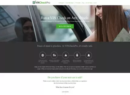 Homepage - Vin Check Pro Review