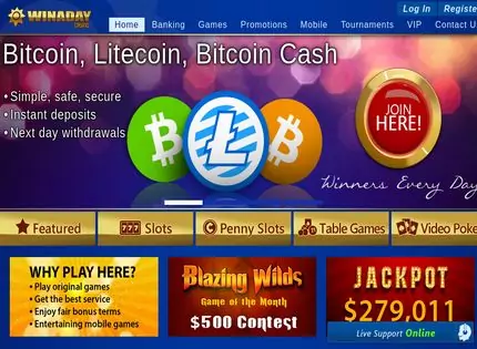 Homepage - Win A Day Casino Review