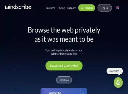 Homepage - Windscribe Review