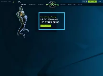 Homepage - Wixstars Casino Review