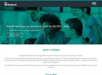 Homepage - blogVault Review