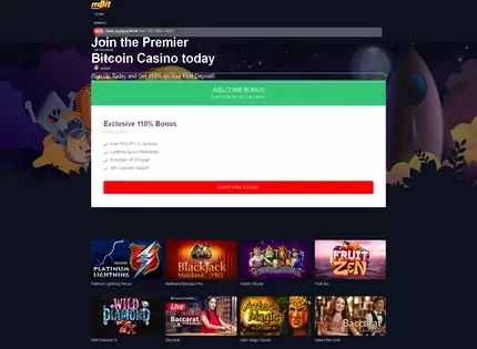 Homepage - mBit Casino Review