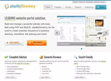 Homepage - phpMyDirectory Review