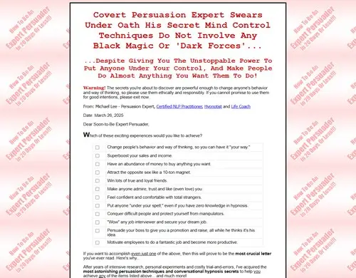20 Day Persuasion
