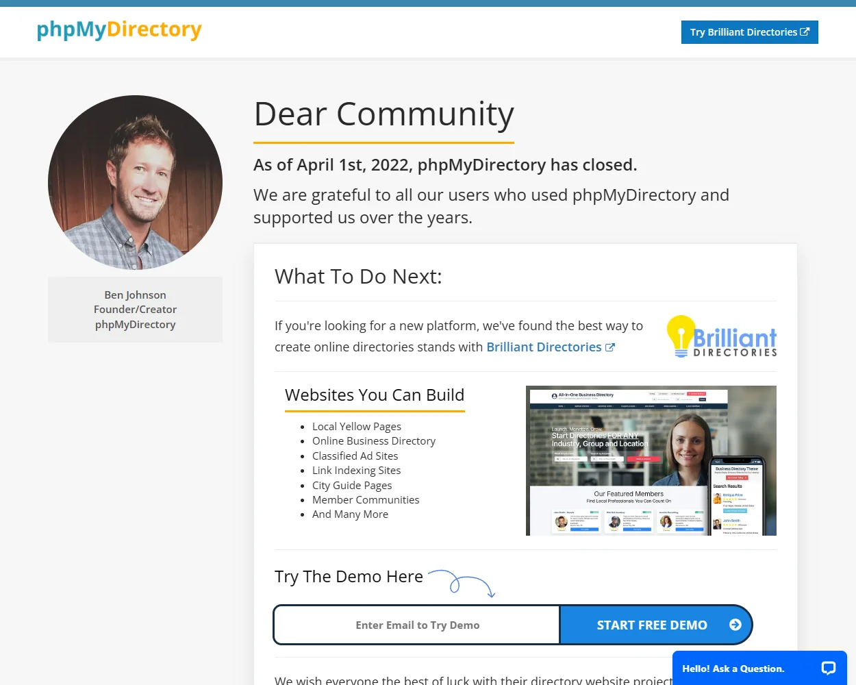 phpMyDirectory phpMyDirectory