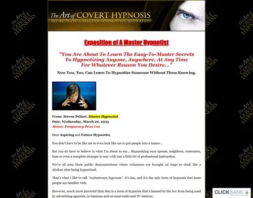 The Art Of Covert Hypnosis