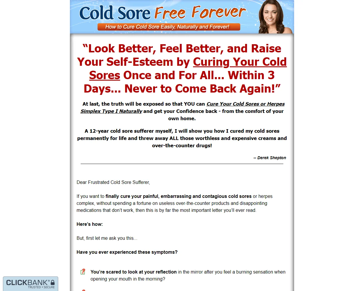 Cold Sore Free Forever Cold Sore Free Forever