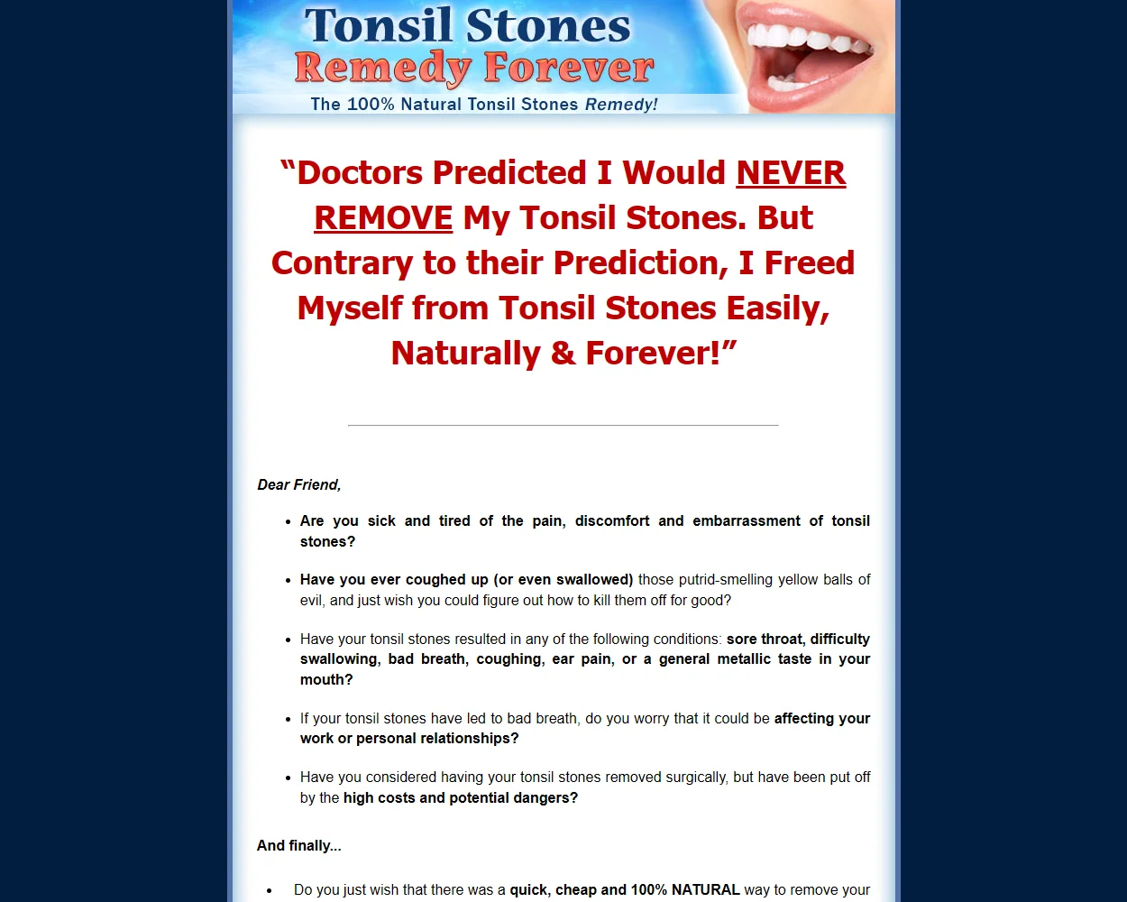Tonsil Stones Remedy Forever Tonsil Stones Remedy Forever