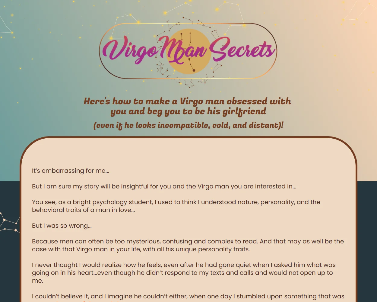 Virgo Man Secrets Virgo Man Secrets