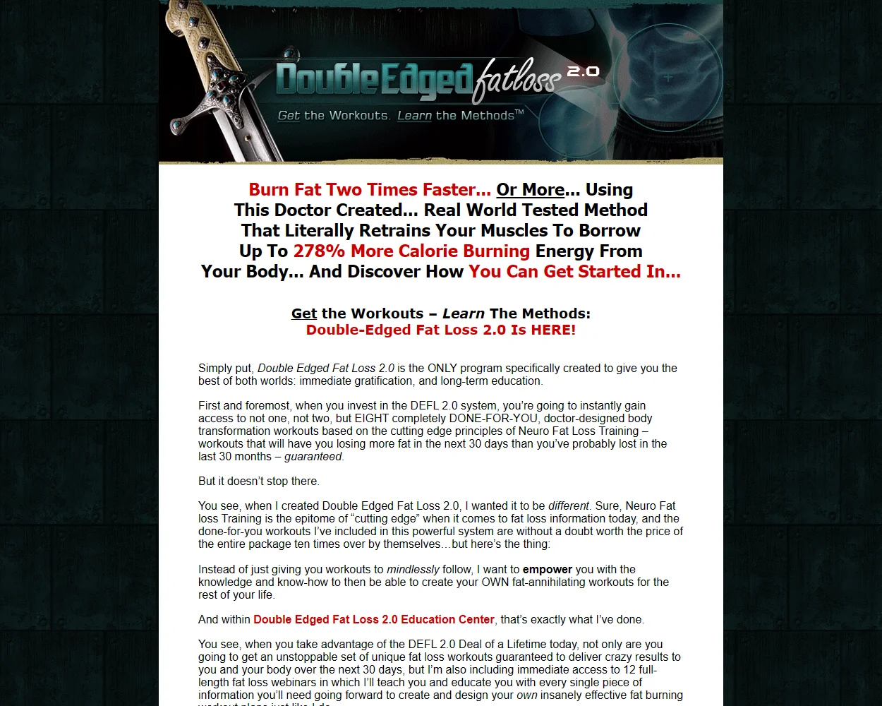 Double Edged Fat Loss Double Edged Fat Loss