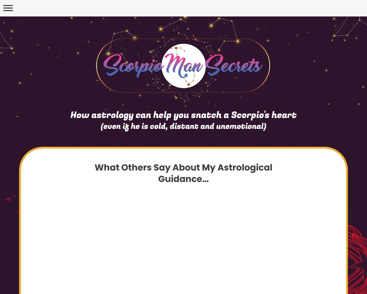 Scorpio Man Secrets Scorpio Man Secrets