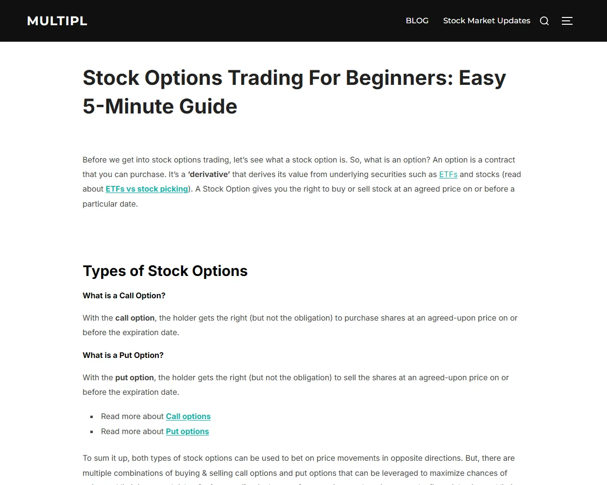 Start Options Start Options