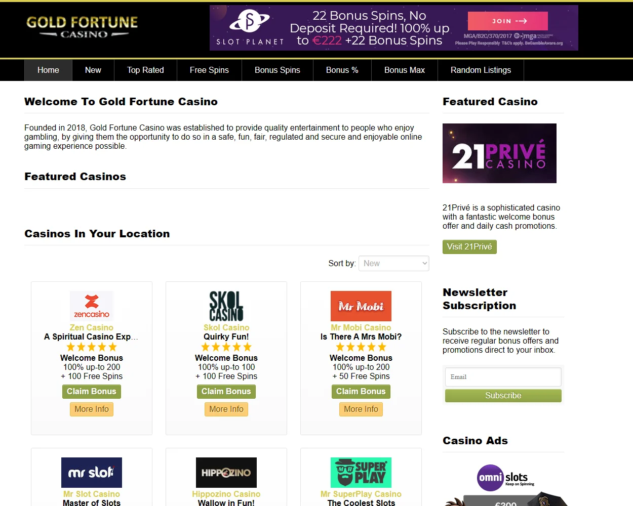 Gold Fortune Casino Gold Fortune Casino