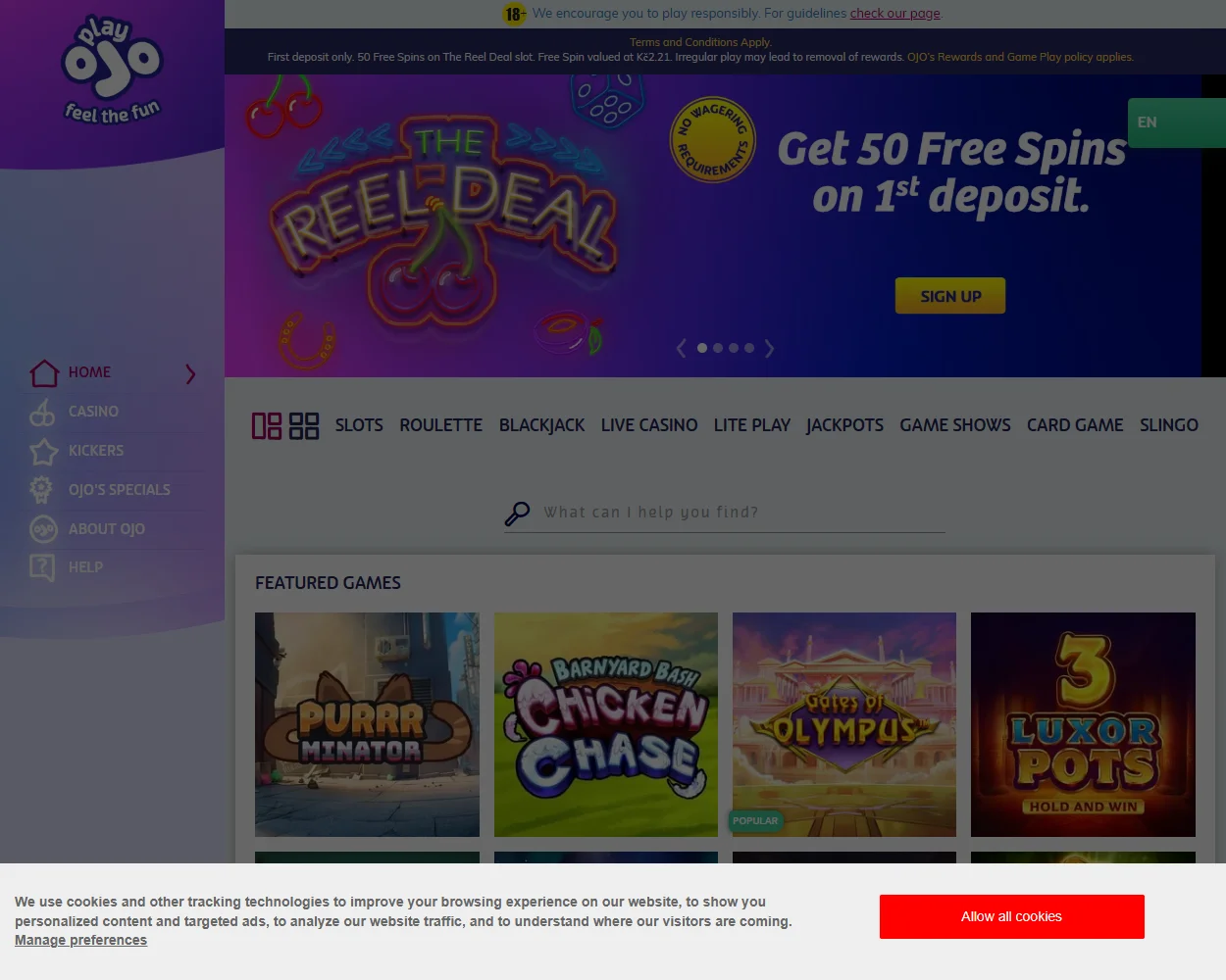 PlayOJO Casino PlayOJO Casino
