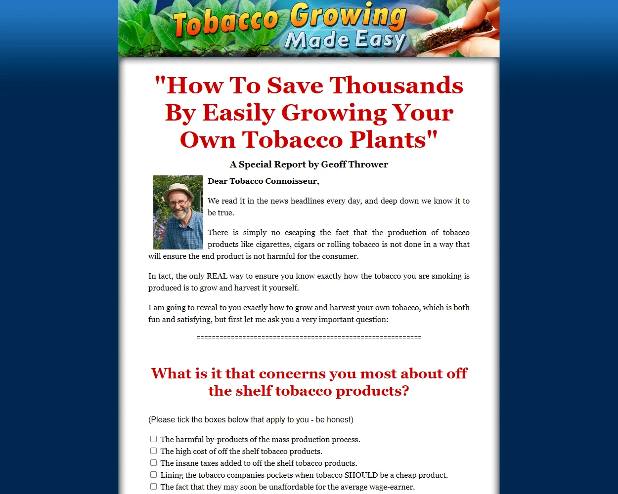 Tobacco Growing Made Easy Tobacco Growing Made Easy